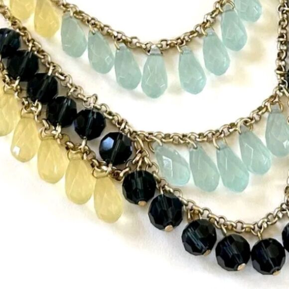 NWOT Lia Sophia "Refresh" Glasd & Resin Beaded Necklace - Picture 4 of 11